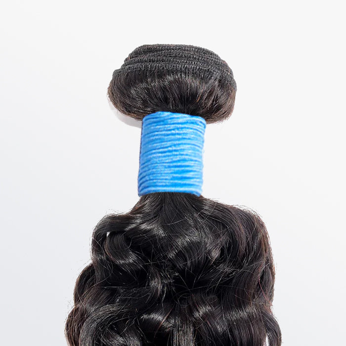 BraidsQueen 10-30 Inch Water Wave Virgin Brazilian Hair #1B Natural Black