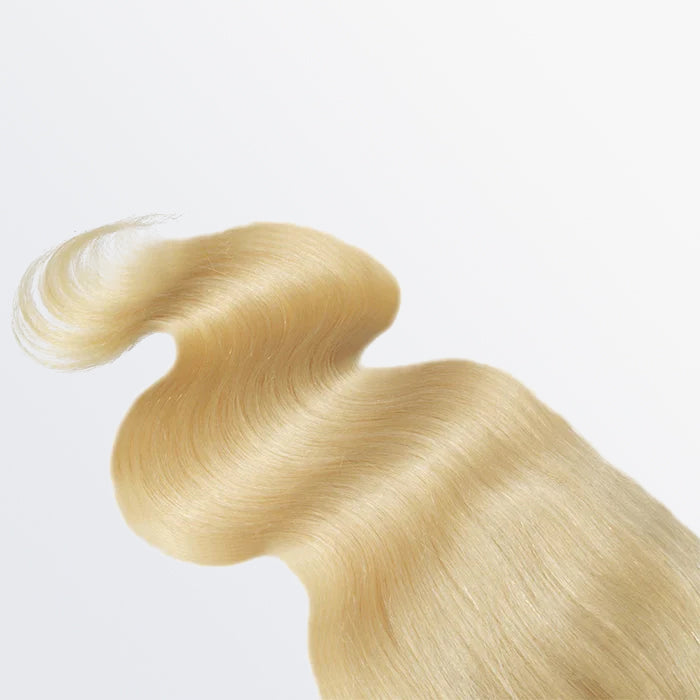 BraidsQueen 12-20 Inch 4" x 4" Body Wavy Free Parted 12A #613 Lace Closure
