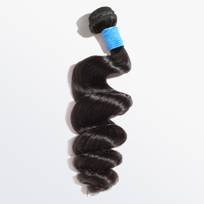 BraidsQueen 10-30 Inch Loose Wavy Virgin Brazilian Hair #1B Natural Black