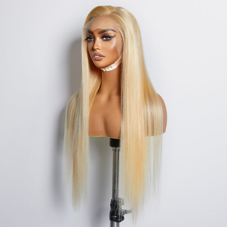 BraidsQueen 16-30 Inch Pre-Plucked 13"x4" #613 Straight Lace Frontal Wig 150% Density