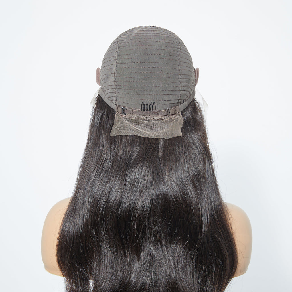 BraidsQueen 13x6 Glueless 3D Cap Pre-bleached Body Wave Transparent Lace Front Wig 150% Density