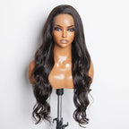 BraidsQueen 13x6 Glueless 3D Cap Pre-bleached Body Wave Transparent Lace Front Wig 150% Density