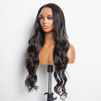 BraidsQueen 13x6 Glueless 3D Cap Pre-bleached Body Wave Transparent Lace Front Wig 150% Density