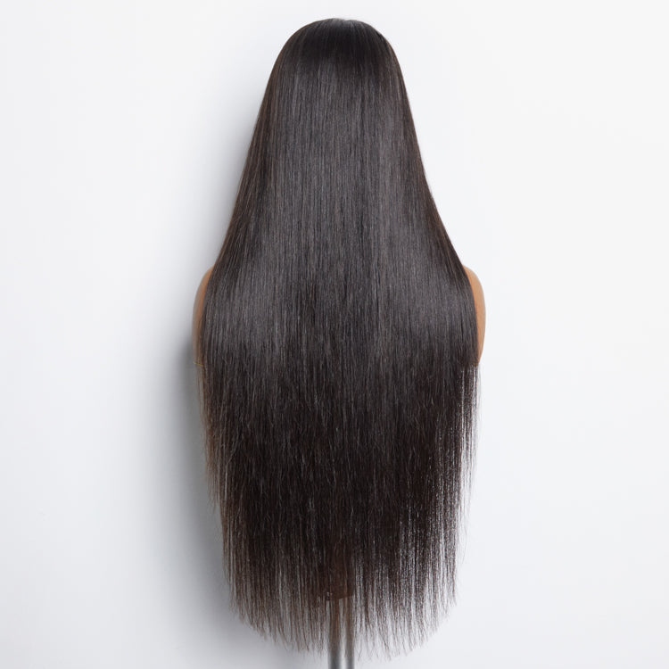 BraidsQueen 13x6 Glueless 3D Cap Pre-bleached Straight Transparent Lace Front Wig 150% Density