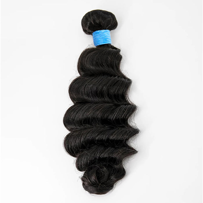 BraidsQueen 14-26 Inch Ocean Wavy Virgin Brazilian Hair #1B Natural Black
