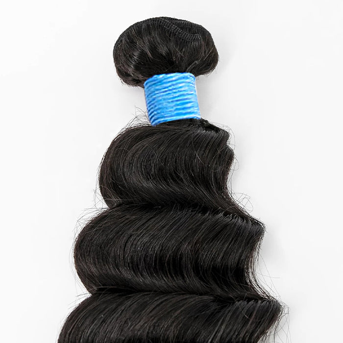 BraidsQueen 14-26 Inch Ocean Wavy Virgin Brazilian Hair #1B Natural Black
