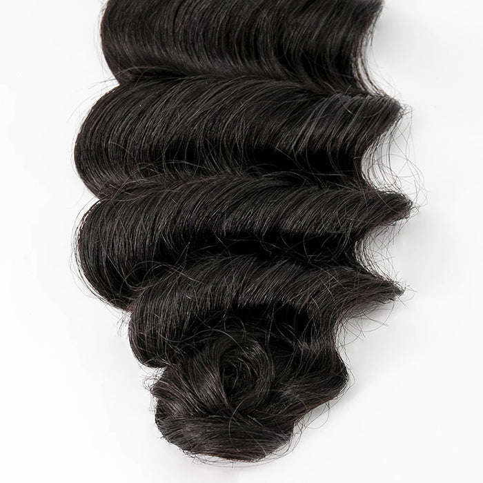 BraidsQueen 14-26 Inch Ocean Wavy Virgin Brazilian Hair #1B Natural Black