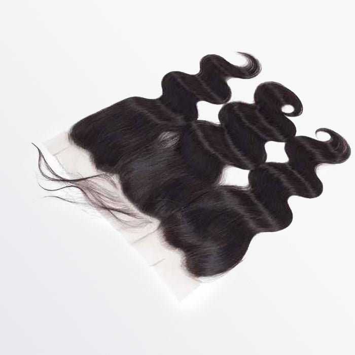 BraidsQueen 14-20 Inch 13" x 6" HD Body Wavy Free Parted Frontal #1B Natural Black