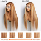 BraidsQueen 18-24 Inch Pre-Plucked 13"x4" Lace Front Straight Wig Free Part 150% Density-100% Human Hair