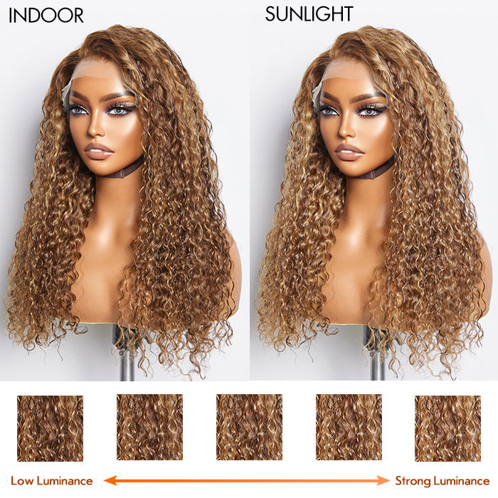 BraidsQueen 22-24 Inch Pre-Plucked 13"x4" Lace Front Water Wavy Wig Free Part 150% Density-100% Human Hair