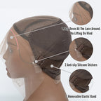 BraidsQueen 13x6 Glueless 3D Cap Pre-bleached Deep Curly Transparent Lace Front Wig 150% Density