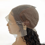 BraidsQueen 13x6 Glueless 3D Cap Pre-bleached Water Wave Transparent Lace Front Wig 150% Density