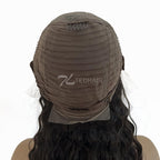 BraidsQueen 13x6 Glueless 3D Cap Pre-bleached Water Wave Transparent Lace Front Wig 150% Density