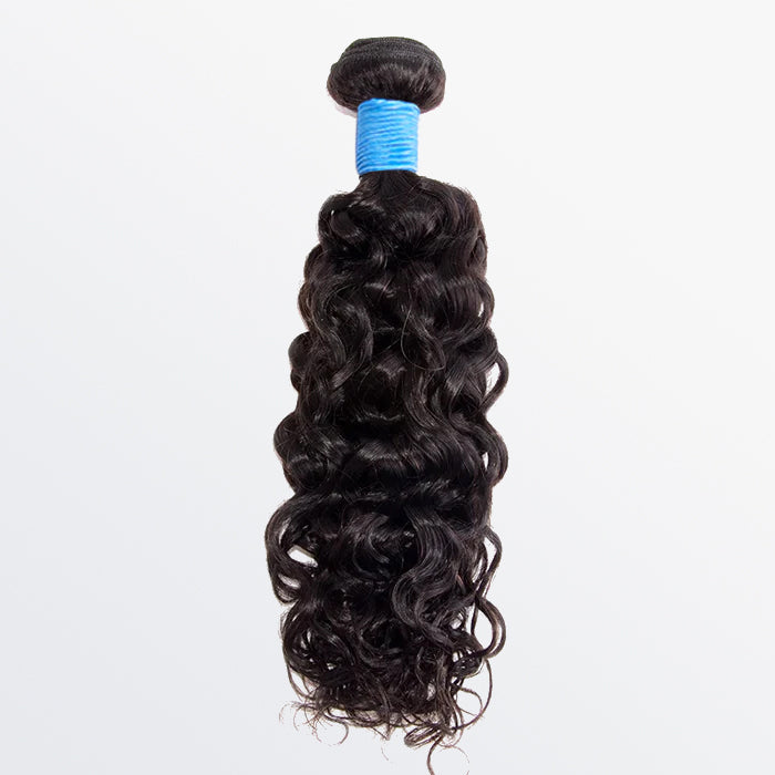 BraidsQueen 10-30 Inch Water Wave Virgin Brazilian Hair #1B Natural Black