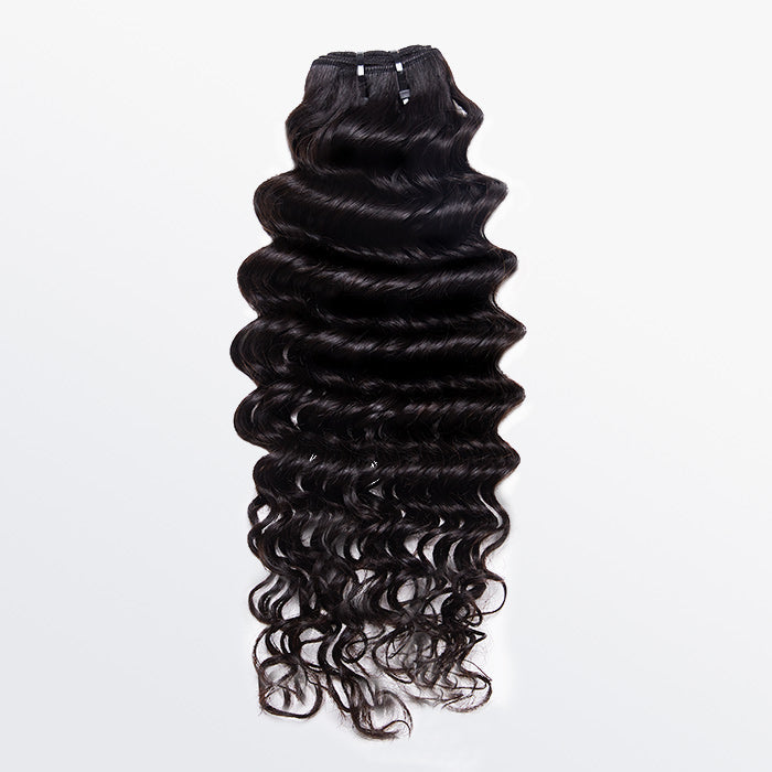 BraidsQueen 18-30 Inches Raw Vietnam Hair Bundles Deep Wavy #1B Natural Black