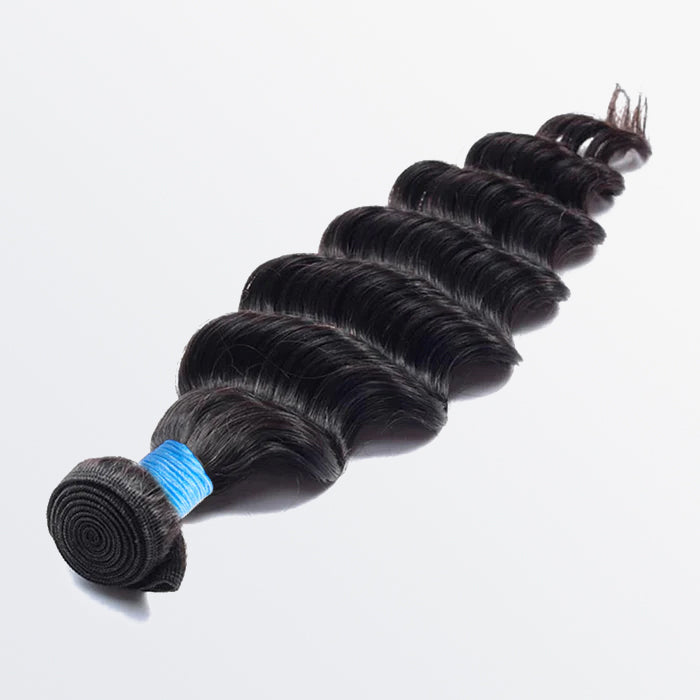 BraidsQueen 12-26 Inch Loose Deep Virgin Brazilian Hair #1B Natural Black