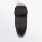 BraidsQueen 14-20 Inch 4" x 4" HD Straight Free Parted Lace Closure #1B Natural Black