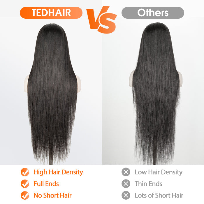 BraidsQueen 200% Density HD 13x6 Full Frontal Lace Wig Straight