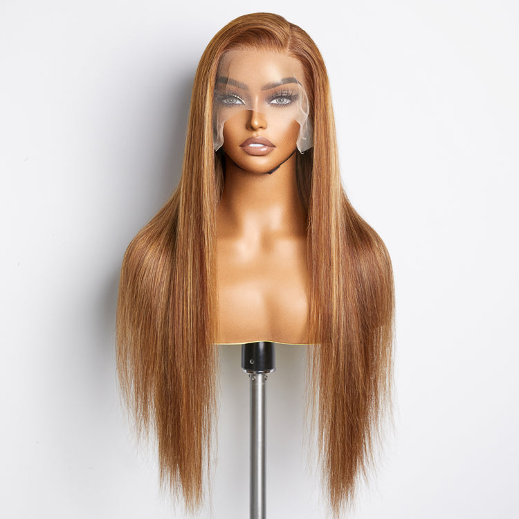 BraidsQueen 18-24 Inch Pre-Plucked 13"x4" Lace Front Straight Wig Free Part 150% Density-100% Human Hair