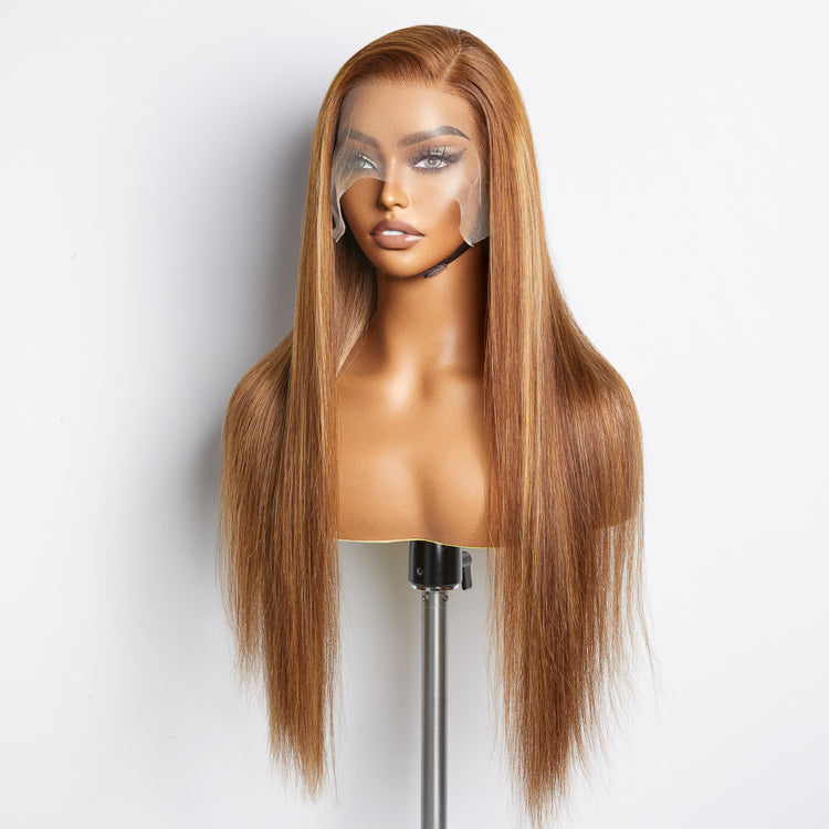 BraidsQueen 18-24 Inch Pre-Plucked 13"x4" Lace Front Straight Wig Free Part 150% Density-100% Human Hair