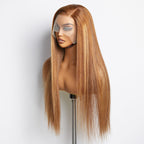 BraidsQueen 18-24 Inch Pre-Plucked 13"x4" Lace Front Straight Wig Free Part 150% Density-100% Human Hair