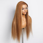 BraidsQueen 18-24 Inch Pre-Plucked 13"x4" Lace Front Straight Wig Free Part 150% Density-100% Human Hair