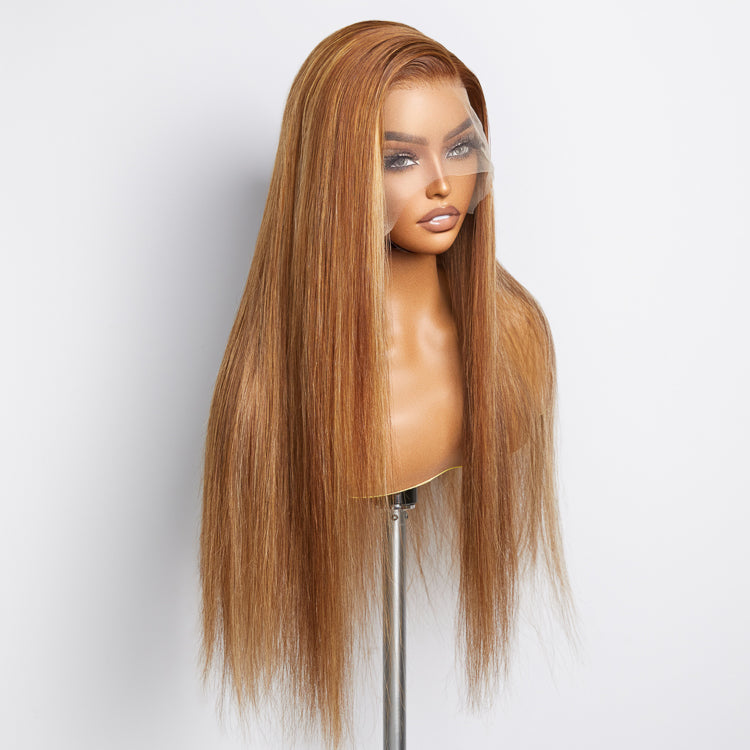 BraidsQueen 18-24 Inch Pre-Plucked 13"x4" Lace Front Straight Wig Free Part 150% Density-100% Human Hair