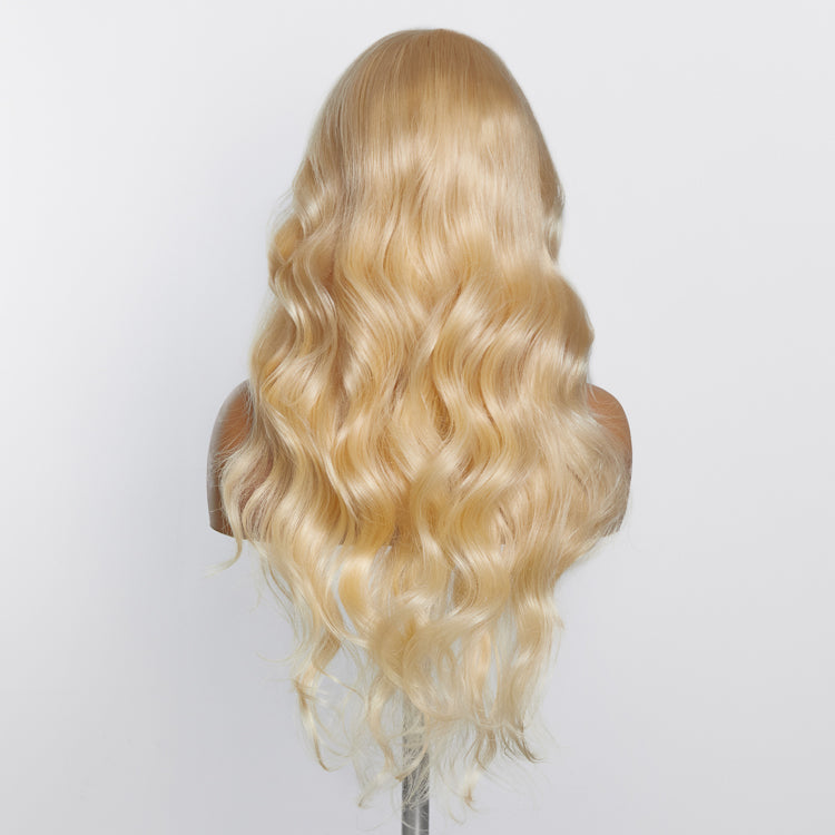 BraidsQueen 16-30 Inch Pre-Plucked 13"x4" #613 Body Wavy Lace Frontal Wigs 150% Density-100% Human Hair