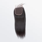 BraidsQueen 14-20 Inch 4" x 4" HD Straight Free Parted Lace Closure #1B Natural Black