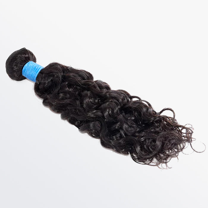 BraidsQueen 10-30 Inch Water Wave Virgin Brazilian Hair #1B Natural Black
