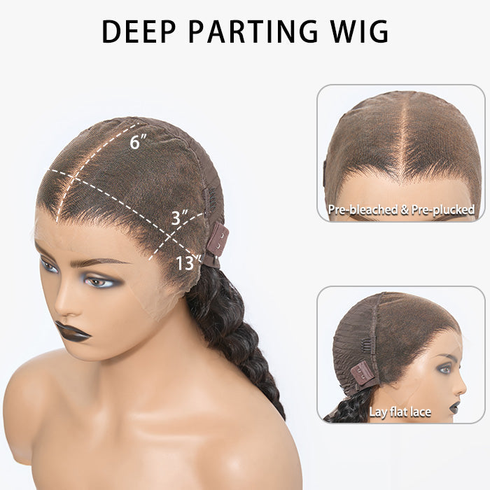 BraidsQueen 180% Density HD 13x6 Full Frontal Lace Wig Deep Wave