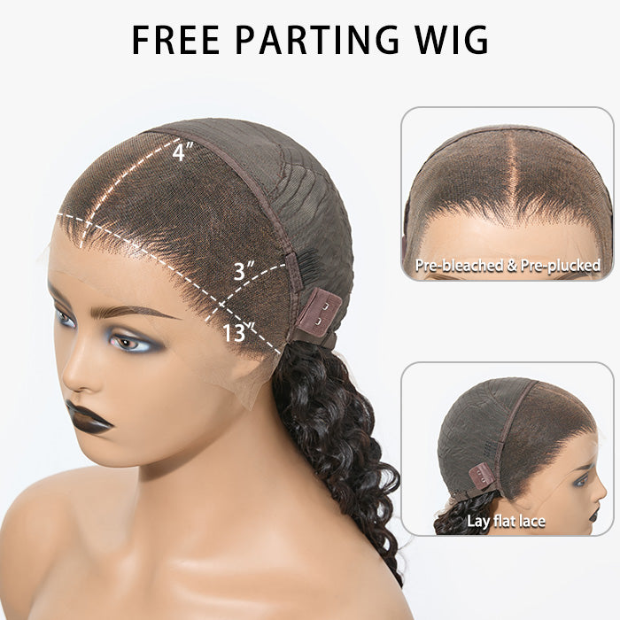BraidsQueen 180% Density HD 13x4 Full Frontal Lace Wig Deep Wave