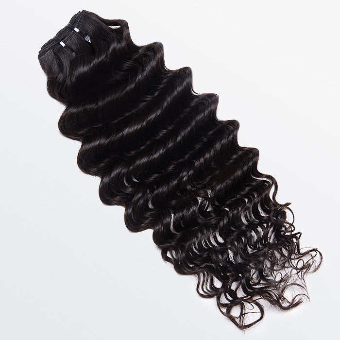BraidsQueen 18-30 Inches Raw Vietnam Hair Bundles Deep Wavy #1B Natural Black