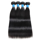 BraidsQueen 10-36 Inch Straight Virgin Brazilian Hair #1B Natural Black