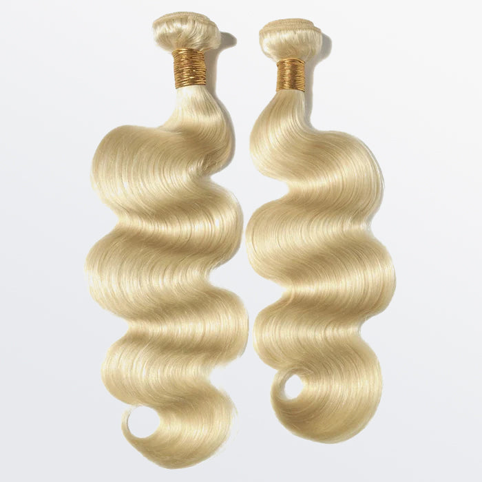 BraidsQueen 12-30 Inch 12A #613 Lightest Blonde Body Wavy Colored Remy Hair