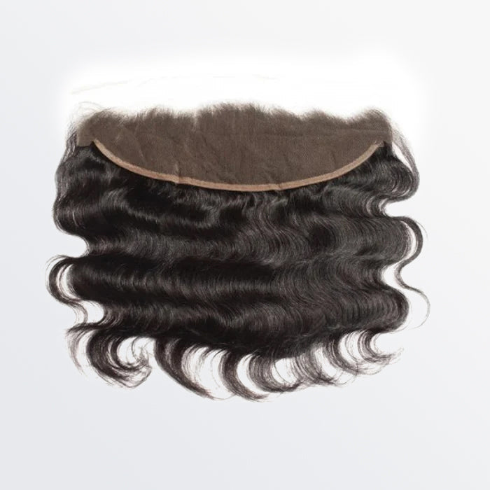 BraidsQueen 14-20 Inch 13" x 4" HD Body Wavy Free Parted Frontal #1B Natural Black