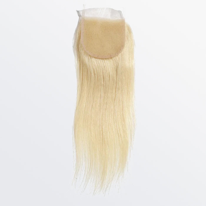 BraidsQueen 12-20 Inch 4" x 4" Straight Free Parted 12A #613 Lace Closure