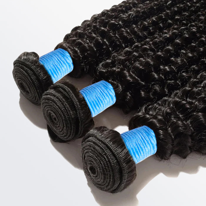 BraidsQueen 10-30 Inch Kinky Curly Virgin Brazilian Hair #1B Natural Black