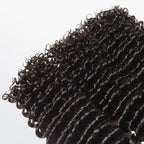 BraidsQueen 10-30 Inch Deep Curly Virgin Brazilian Hair #1B Natural Black