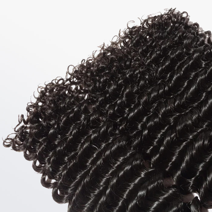 BraidsQueen 10-30 Inch Deep Curly Virgin Brazilian Hair #1B Natural Black