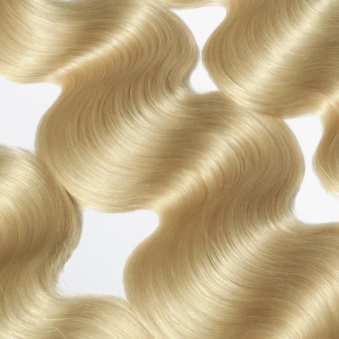BraidsQueen 12-30 Inch 12A #613 Lightest Blonde Body Wavy Colored Remy Hair