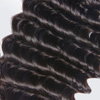 BraidsQueen 10-30 Inch Deep Wavy Virgin Brazilian Hair #1B Natural Black