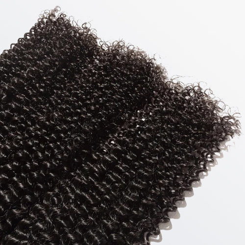 BraidsQueen 10-30 Inch Kinky Curly Virgin Brazilian Hair #1B Natural Black