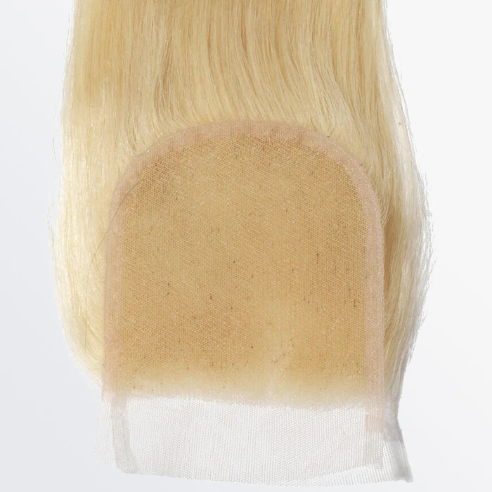 BraidsQueen 12-20 Inch 4" x 4" Straight Free Parted 12A #613 Lace Closure