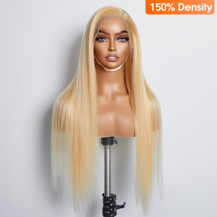 BraidsQueen 16-30 Inch Pre-Plucked 13"x4" #613 Straight Lace Frontal Wig 150% Density