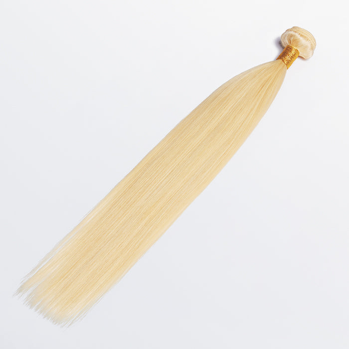 BraidsQueen 12-30 Inch 12A #613 Lightest Blonde Straight Colored Remy Hair