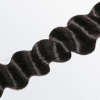 BraidsQueen 12-26 Inch Loose Deep Virgin Brazilian Hair #1B Natural Black