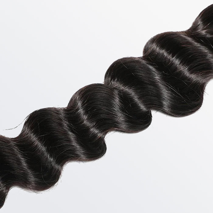 BraidsQueen 12-26 Inch Loose Deep Virgin Brazilian Hair #1B Natural Black