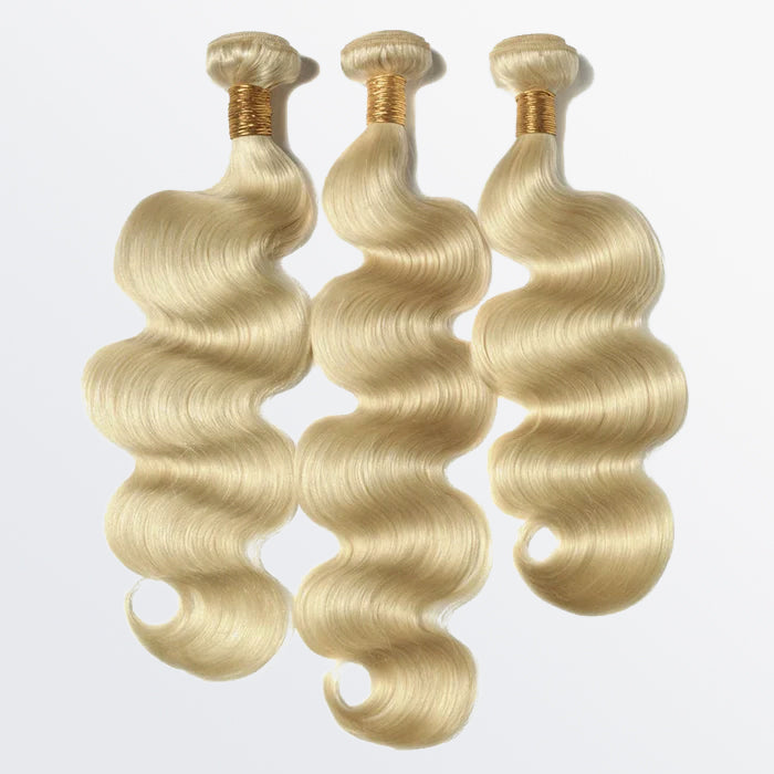 BraidsQueen 12-30 Inch 12A #613 Lightest Blonde Body Wavy Colored Remy Hair