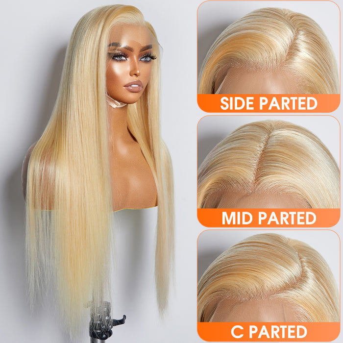 BraidsQueen 16-30 Inch Pre-Plucked 13"x4" #613 Straight Lace Frontal Wig 150% Density